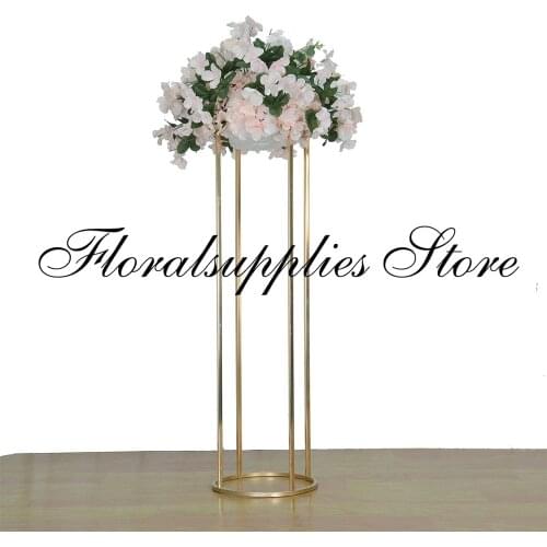Wedding decoration centerpieces flower stand Columns Pillars Gold Metal Flower Stands for wedding event party decoration