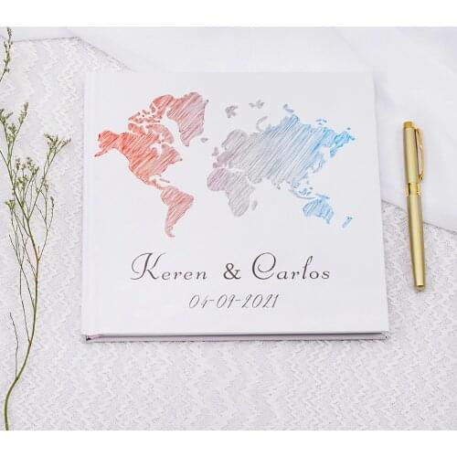 World Map Wedding Album,Wedding Photo Album,Wedding Guest Book,World Map Guest Book,Custom Travel Guest Book,Wedding Party Decor