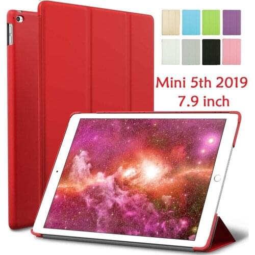 7.9‘’ Slim folio Stand Coque for iPad mini 2019 5th Case Smart A2124 A2133 PVC Smart Auto-Sleep Cover for iPad mini 2019 Cover