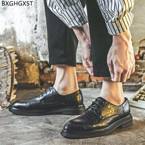 Brand Dress Shoes Mens Fashion Mens Oxford Leather Shoes Luxury Designer Wedding Shoes for Men 2021 Black Man Chaussure De Homme