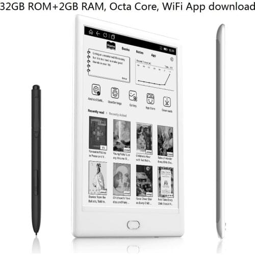 WiFi 32GB e-Book Reader 7.8 inch Dual Touch 300PPI HD Screen E ink audio Reader Octa-core android E Reader With Pen+earphone