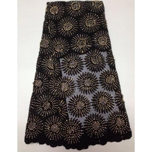 High quality african tulle lace fabric black white color french lace fabric wedding party from paypal accepted stores ALZ-D6291