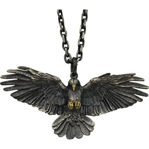 Vintage Animal Crow Pendant Eagle Necklace Personality Men and Women Punk Hip Hop Rock Fashion Jewelry Party Accessories