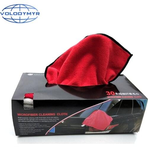 Volodymyr Microfiber Towel Detail Cloth 30pcs Towels Per Box Highly Absorbent for Car Wash Detailing Auto Cleaning Carwash