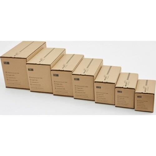 10Pcs 5 Sizes Natural Paper Box Corrugated Paper Packaging Gift Box Thicken Cardboard Carton Postal Shipping Box Mailer