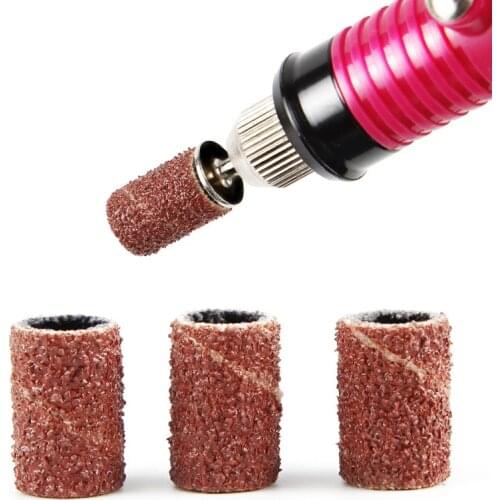 100pcs Sanding Bands Sleeves Sandpaper Sand Shape Groove Manicure tools Abrasive Tools Power Drill Tool 80/100/120/180