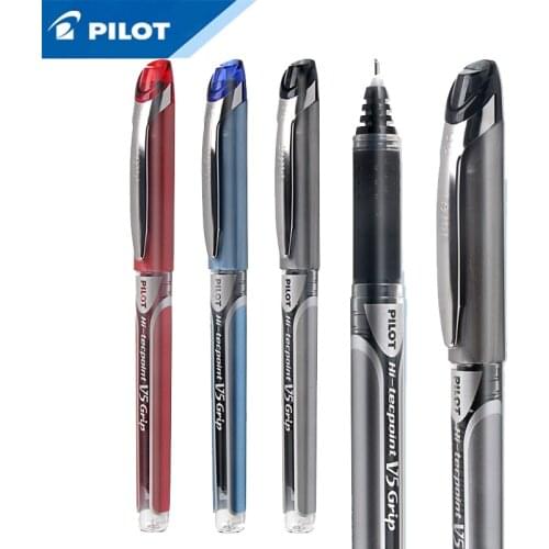 12Pcs Japan PILOT Gel Pen BXGPN-V5 Upgraded Version Straight Liquid Needle Pen Head Water-based Pen 0.5mm Hi-Tecpoint V5 Grip