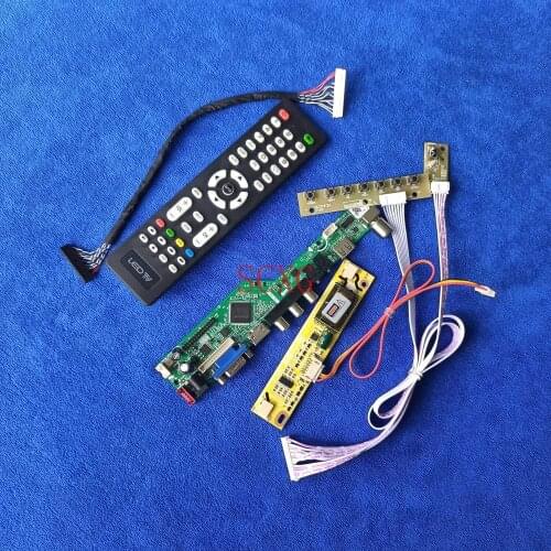 1280*800 Signal Analog LCD matrix drive board Fit N154I4/LP154WX3/LTN154AT08 DIY kit LVDS-30Pin USB VGA AV HDMI-compatible 2CCFL