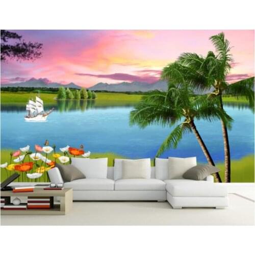 3d wallpaper custom mural non-woven Wall stickers River scenery and fresh TV sofa background wall photo 3d wall murals wallpaper