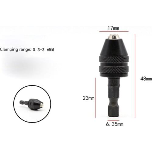 6.5mm Hex Shank Keyless Drill Chuck Electric Screwdriver Drill Chuck Adapter Quick Change Converter Drill Bit Tool