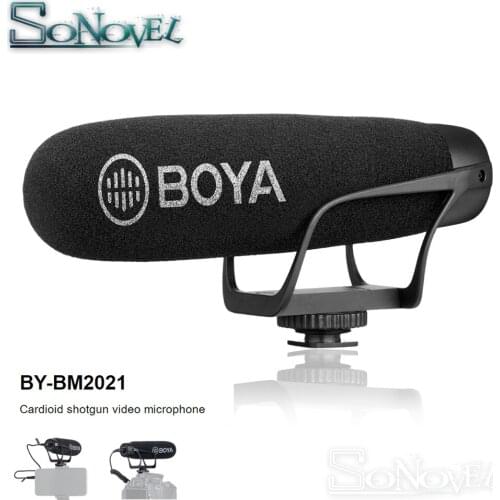 BOYA BY-BM2021 Super Cardioid shotgun video microphone for DSLR Camera Canon Nikon Sony Panasonic Camcorder Smartphone