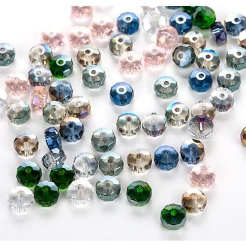 30 pcs crystal new rondelle wheel beads glass faceted beads for jewelry making jewelry accessories