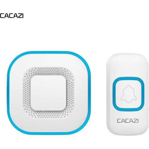 CACAZI Home Intelligent US EU UK AU Plug Wireless Waterproof Door Bell Chime 1 Button Battery 1 Receiver AC