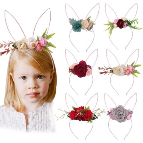 European and American hot-selling girl bow-knot pressed hair non-slip headband cute sweet cat ears headband hair accessories