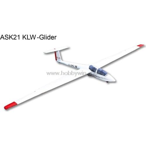 FlyFly Hobby RC Airplane ASK-21 KLW Slope Glider 2600mm ARF Fiberglass RC Model Sailplane