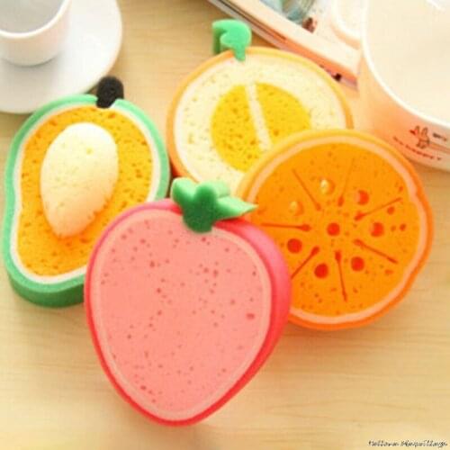 Sponge Dishes Fruit Strong Clean Cloth Cotton Washing Dishes Scouring Pad Household Kitchen Tool Cleaning Supplies