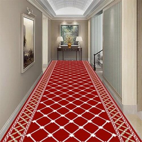 Modern Style Grid Living Room Carpet Entrance Door Mat Hallway Decor Corridor Rug Flannel Anti-slip Bedroom Bedside Area Rugs