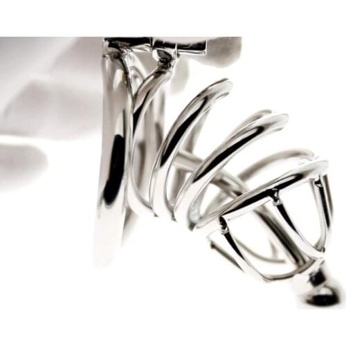 Metal BDSM Male Stainless Steel Chastity Device Belt cock Prison Cock Cage Extreme Cock Lock Restraint Ring Sex Toy for Men