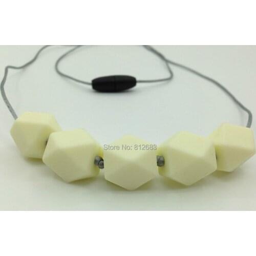 New Chewable,Nursing,Breastfeeding Geometric Silicone Teething Necklace 100% Non Toxic BPA Free Silicone