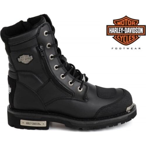 Original Harley Davidson Men Boots Riddick 100% Pure Veal Leather Thick Soled Waterproof Casual Martin Winter Motorcycle Shoes