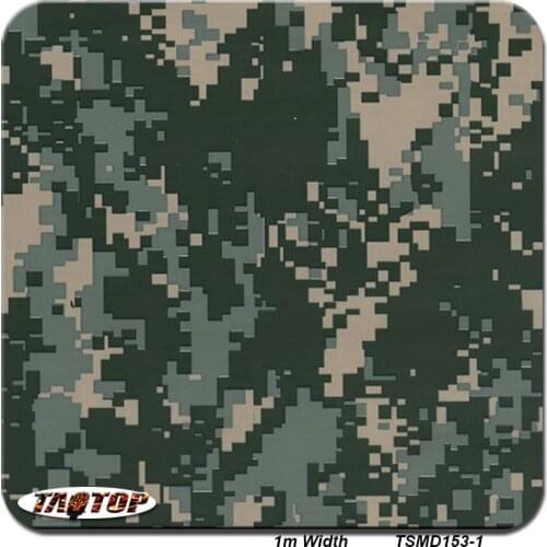 ITAATOP 1m*10m TSA153-1 Camo Green 3D Digital Camouflage Pattern Water Transfer Printing Film Hydrographic Films