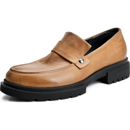 Cowhide Genuine Leather Business Casual Shoes mens Breathable designer shoes men high quality men casual natural leather loafers