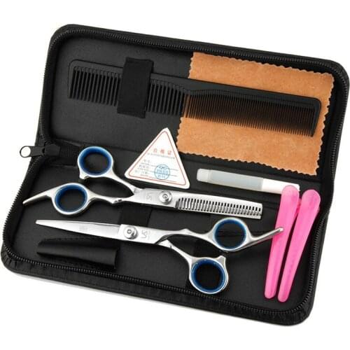 Professional hair cutting shears japan 440c steel barber scissors set hairdresser shop supplies products salons kit