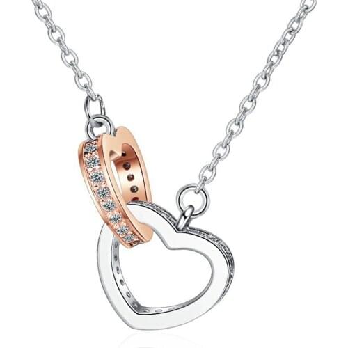 SHQIYAYI Heart Pendant Necklace Women Wedding Jewelry Fashion CZ Crystal Zircon Girls Korean High Quality Accessories 544