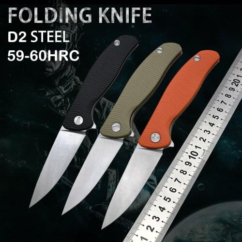 Folding knife nylon fiberglass handle high hardness sharp outdoor camping hunting tactics window breaker survival knife men gift