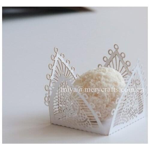 Laser cut wedding favors,martha medeiros pastry-cups white& ivory cheap 300pcs