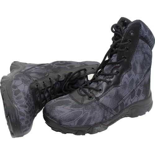 Tactical Military Boots Training Desert Hiking Climbing Sport Ankle Shoes Outdoor Non-Slip Breathable Leather High Boots Men