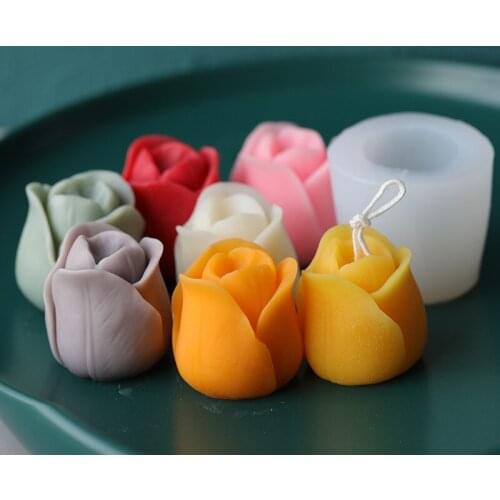 Tulip flower candle mold handmade DIY material mold simulation flower mold baking chocolate mold