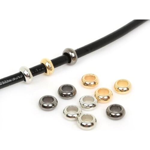 50pcs Gold/Bronze/Silver Color Pendant Clip Clasp CCB Big Hole Beads Bail Beads Charms DIY Jewelry Making