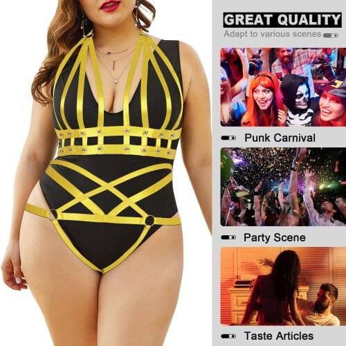 Womens Underwear Cage Bra Crop Top Body Belt Sexy Hollow Leg Harness Crotchless Lingerie Garter For Bdsm Sex Toy Exotic Apparel