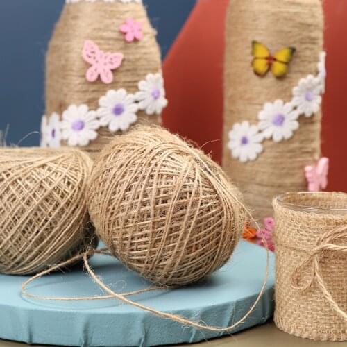1mm 100M/Roll Vintage Natural Jute Burlap Braided Cords Home Textile DIY Handmade Crafts Supply Ropes Christmas Wedding Decor