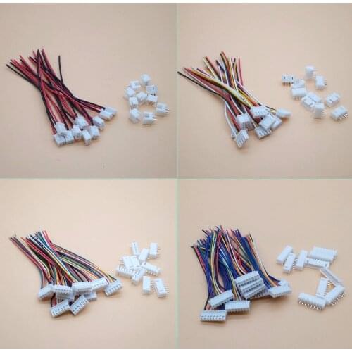 10sets XH 2.54mm Pitch 2p 3p 4p 5P 6P 7P 8P 10P Terminal / Housing / Pin Header Connectors with 10cm Wire 2.54mm