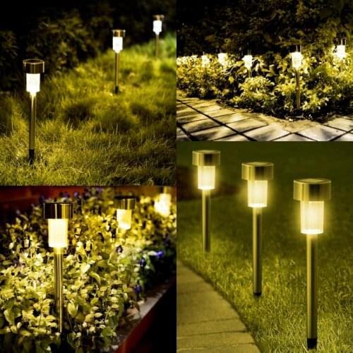 12 Pcs/lot LED Solar Garden Light Outdoor Waterproof Lawn Light Pathway Landscape Patio Powered Lamp for Home Yard Driveway Lawn