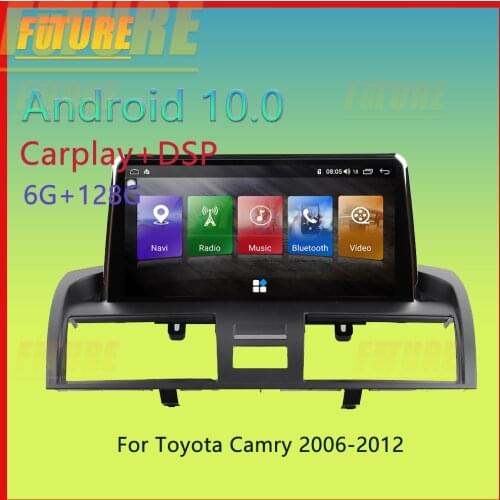 128G Android 10.0 For Toyota Camry 2006-2012 Car Multimedia Player GPS Navigation Video DVD Radio Stereo 2 Din Carplay Head Unit