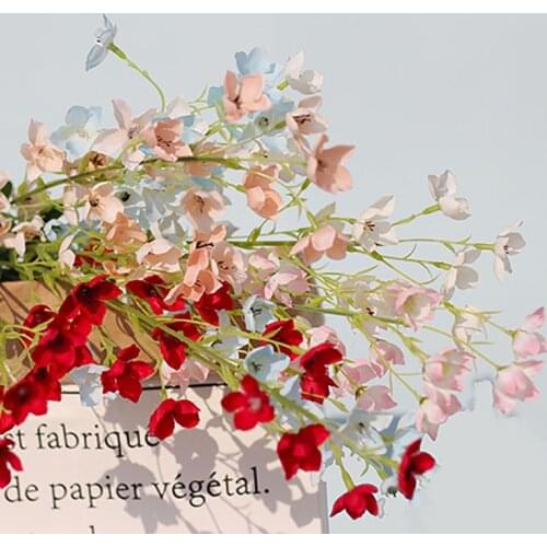 3pcs /lot simulation campanula flower home decor wedding decoration window show wreath display flower artificial silk campanula