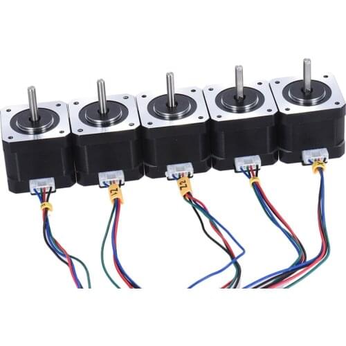 5PCS 42 Steps Motor Phase Stepping Motor For Anet 3D Printer A8 A8Plus A6 A9 E10 E12 E16 Replacement