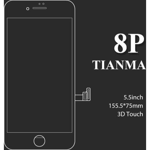 5PCS 5.5'' For iphone 8 Plus LCD Display tianma quality With Good Touch Screen Digitizer Assembly Replacement for mobile phone