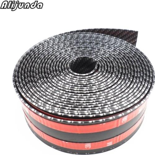 5D Carbon Fiber Stickers rubber stowage sill protector for Peugeot 206 207 208 301 307 308 407 2008 3008 4008