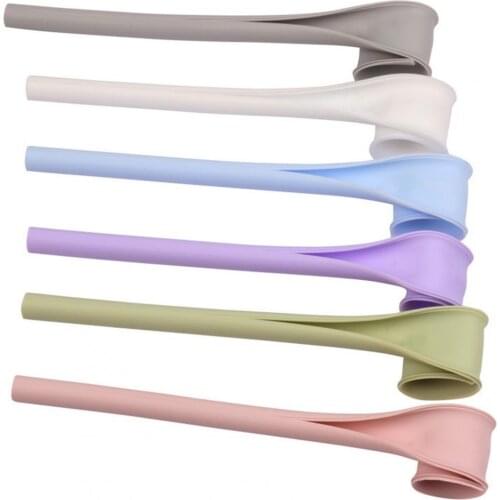 6Pcs/Set No Smell Silicone Straws Practical Detachable Heat-resistant Leak Proof Silicone Reusable Drinking Straws for Party