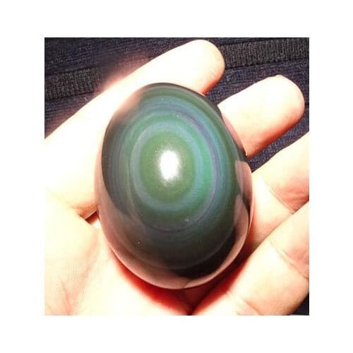 90-110g Natural crystal color obsidian egg home decor