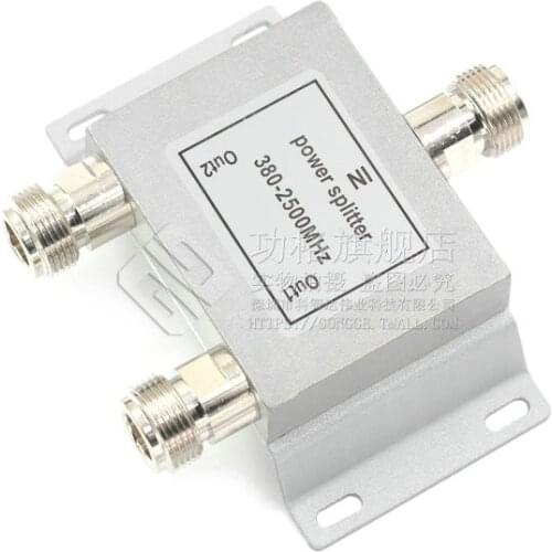 N-type Power Divider One to Two Power Divider N-type Combiner 380-2500M Frequency Band 2.4G/WIFI Coverage