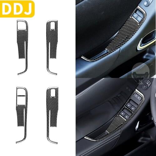 For Chevrolet Camaro 2010 2011 ZL1 Carbon Fiber Car Door Window Control Switch Panel Frame Trim Cover Sticker Modified Interior