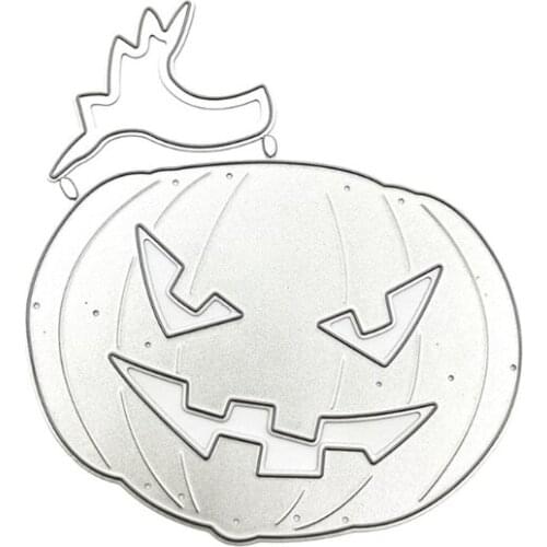 E7CB Pumpkin Head DIY Embossing Card Knife Mould, Carbon Steel Printing Steel Mould for Album Paper Card Making