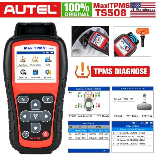 Autel MaxiTPMS TS508 TPMS Tool with MX Sensor Car Diagnostic Tool Kit, TS508K TPMS System Sensor Program MX-sensors TPMS Tools