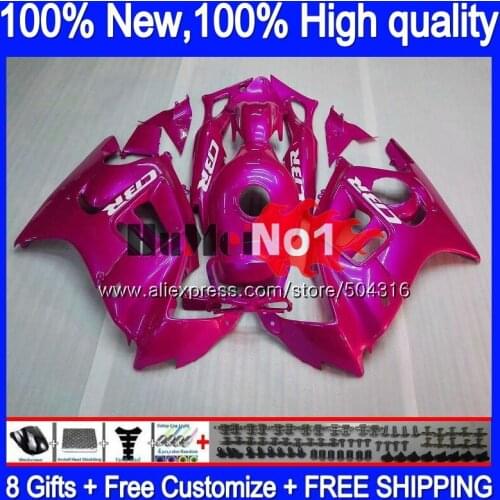 Body+Tank For HONDA CBR 600F3 CC CBR600FS 1997 1998 3MC.276 CBR600 F3 FS 600CC 600 F3 97-98 CBR600F3 97 98 Glossy pink Fairings