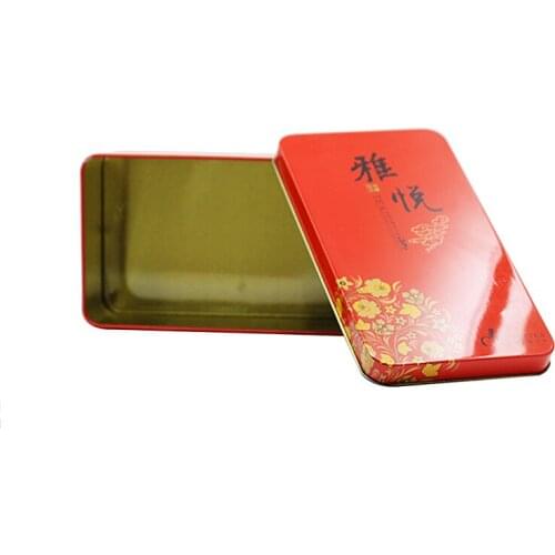 Xin Jia Yi Packaging Red Tin Rectangle Boxes 0.23mm Thickness Gift Box Christmas Luxury Gift Storage for Soap Flower